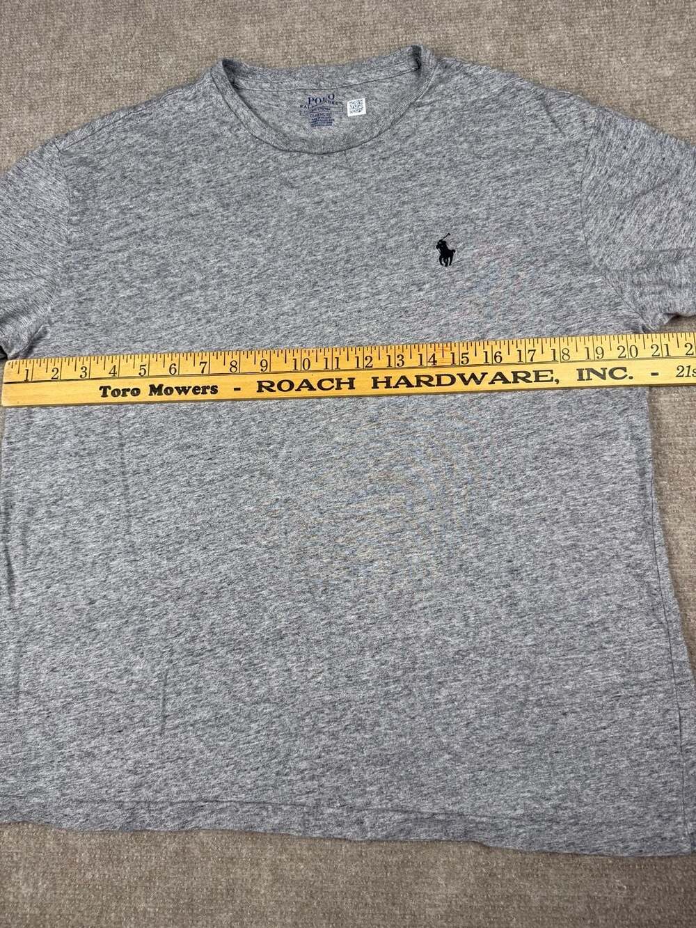 Polo Ralph Lauren Classic Fit Heather Grey Crewneck Casual Everyday wear Tee